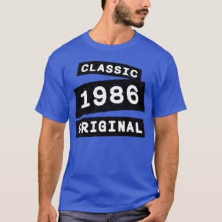 Classic 1986 Original Old Year of Birth Birthday f Tシャツ