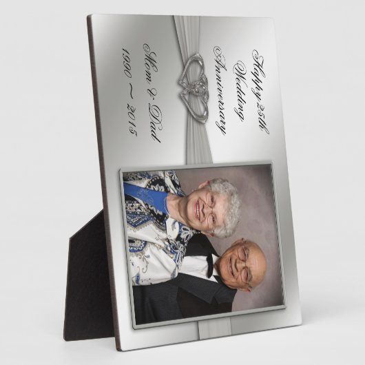 Classic 25th Wedding Anniversary Photo Plaque フォトプラーク (側面)
