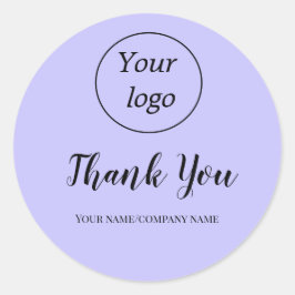 Classic ADD YOUR LOGO HERE ビジネス名 ラウンドシール