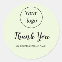 Classic ADD YOUR LOGO HERE ビジネス名 ラウンドシール