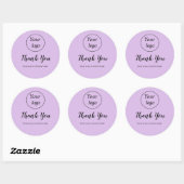 Classic ADD YOUR LOGO HERE ビジネス名 ラウンドシール (シート)