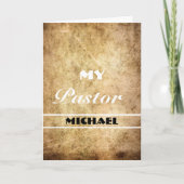 Classic Aged Paper Pastor Appreciation Card カード (正面)
