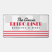 Classic American 50's diner restaurant retro style デスクマット (正面)