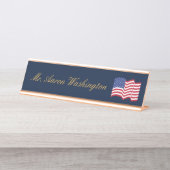 Classic American Flag Name Plate  デスクネームプレート (正面)