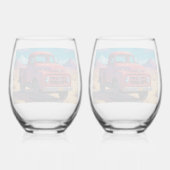 Classic American Pickup   ステムなしワイングラス (裏面)