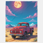 Classic American Pickup  Fleece Blanket フリースブランケット (正面)