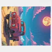 Classic American Pickup  Fleece Blanket フリースブランケット (正面(横))