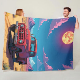 Classic American Pickup  Fleece Blanket フリースブランケット