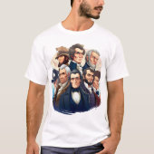 Classic American Presidents Portrait Graphic Tee Tシャツ (正面)