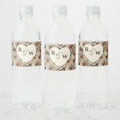 Classic Anemones Aesthetic Backyard Wedding ペットボトルラベル (ボトル)