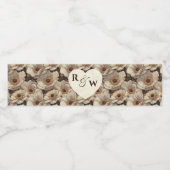 Classic Anemones Aesthetic Backyard Wedding ペットボトルラベル (シングルラベル)