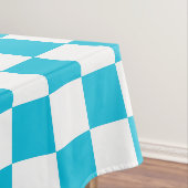 Classic aqua blue checkerboard テーブルクロス (インサイチュ)