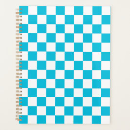 Classic aqua blue checkerboard プランナー手帳