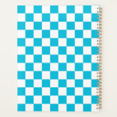 Classic aqua blue checkerboard プランナー手帳 (裏面)