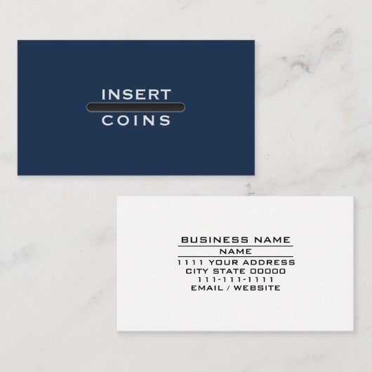 Classic Arcade Payment Interface Financial Design 名刺 (正面/裏面)