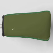 Classic Army Green Golf Putter Cover with Style ゴルフヘッドカバー (正面)