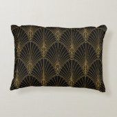 Classic Art Deco Seamless Pattern. Geometric Styli アクセントクッション (裏面)