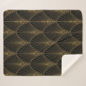 Classic Art Deco Seamless Pattern. Geometric Styli シェルパブランケット (正面(横))