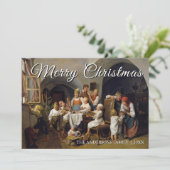 Classic Art Merry Christmas Morning Waldmüller シーズンカード (スタンド正面)
