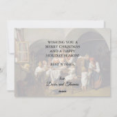 Classic Art Merry Christmas Morning Waldmüller シーズンカード (裏面)