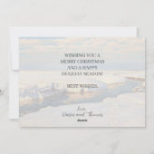 Classic Art Merry Christmas Winter Fałat シーズンカード (裏面)