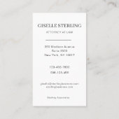 Classic Attorney at Law Professional Photo 名刺 (裏面)