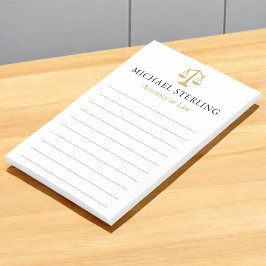 Classic Attorney Scales of Justice Black Gold ポストイット