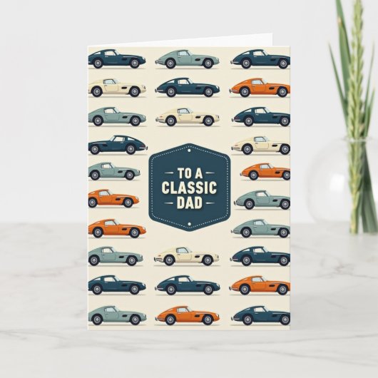 Classic Auto Dads Day Card カード (正面)
