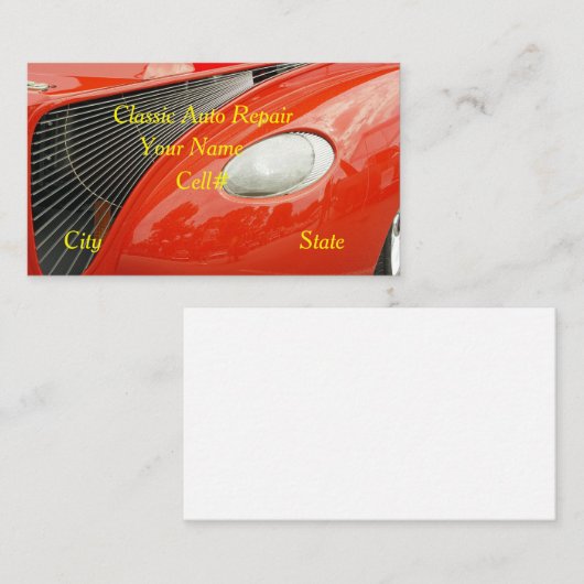 Classic Auto Repair 名刺 (正面/裏面)