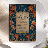 Classic Autumn Blue Harvest Celebration 招待状