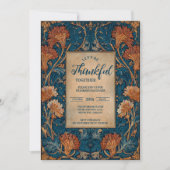 Classic Autumn Blue Harvest Celebration 招待状 (正面)