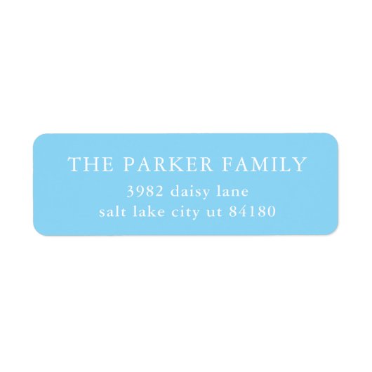 Classic Baby Boy Blue Birth Announcement Envelope ラベル (正面)