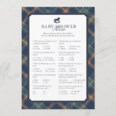 Classic Baby Shower Trivia Game Card アドバイスカード (正面)