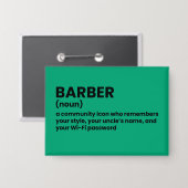 Classic Barber Definition 缶バッジ (正面/裏面)