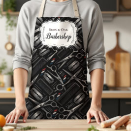 Classic Barbershop Tools Vintage Style エプロン