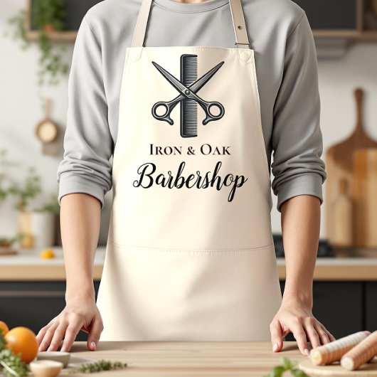 Classic Barbershop Tools Vintage Style エプロン