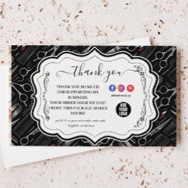 Classic Barbershop Tools Vintage Style サンキューカード