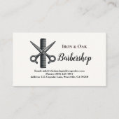 Classic Barbershop Tools Vintage Style 名刺 (裏面)