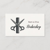 Classic Barbershop Tools Vintage Style 名刺 (正面)
