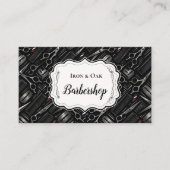 Classic Barbershop Tools Vintage Style 名刺 (正面)