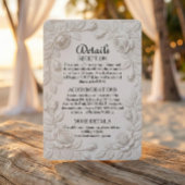 Classic Baroque Ornate Scrollwork Ivory エンクロージャーカード