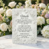 Classic Baroque Ornate Scrollwork Ivory エンクロージャーカード