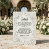 Classic Baroque Ornate Scrollwork Ivory エンクロージャーカード