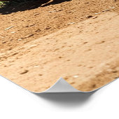 Classic Baseball Glove on Infield Dirt ポスター (角)