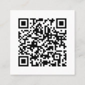 Classic Basic Professional Company Logo QR Code スクエア名刺 (裏面)