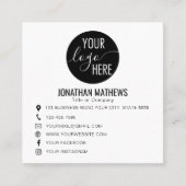 Classic Basic Professional Company Logo QR Code スクエア名刺 (正面)