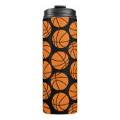 Classic Basketball Pattern on Black タンブラー (正面)