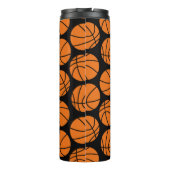 Classic Basketball Pattern on Black タンブラー (裏面)
