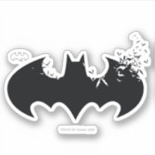 Classic Batman Logo Dissolving Into Bats シール (正面)
