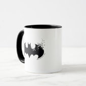 Classic Batman Logo Dissolving Into Bats マグカップ (正面左)